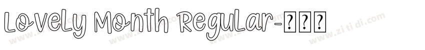 Lovely Month Regular字体转换